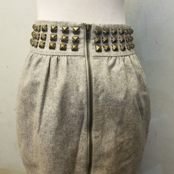 Anthropology Silence + noise studded wool skirt O8 - Picture 5 of 5